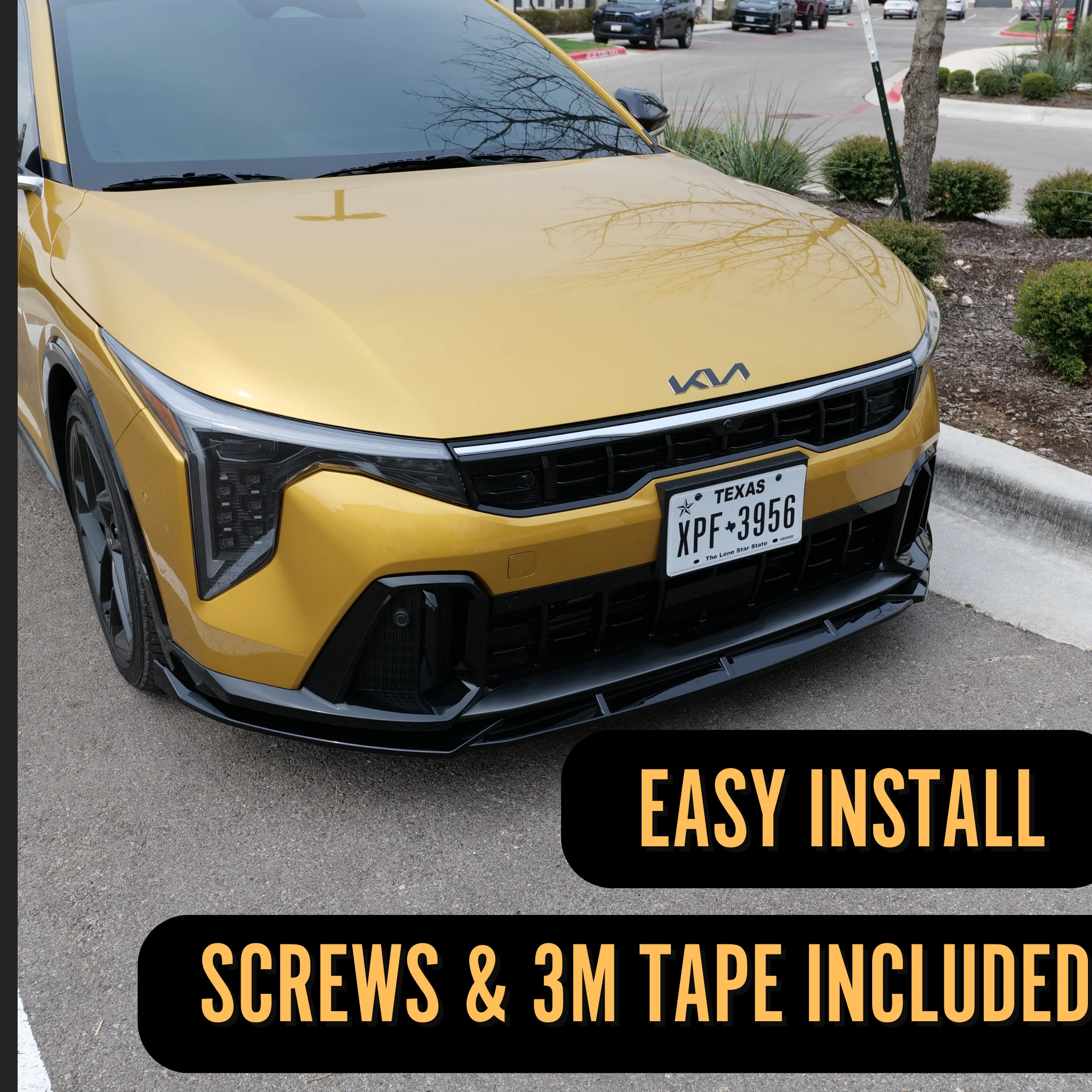 Front Lip for Kia K4 (GT-Line & GT-Line Turbo) | Easy Installation with 3M Tape & Screws - Image 3